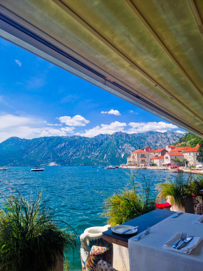 Blue sea and mountains, Perast