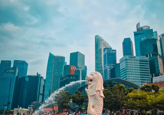 Singapore's famous Merlion statue