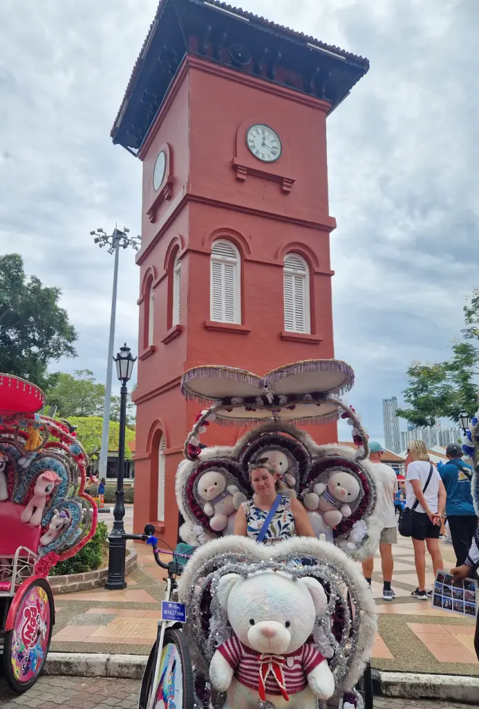 Em in a trishaw, Malacca