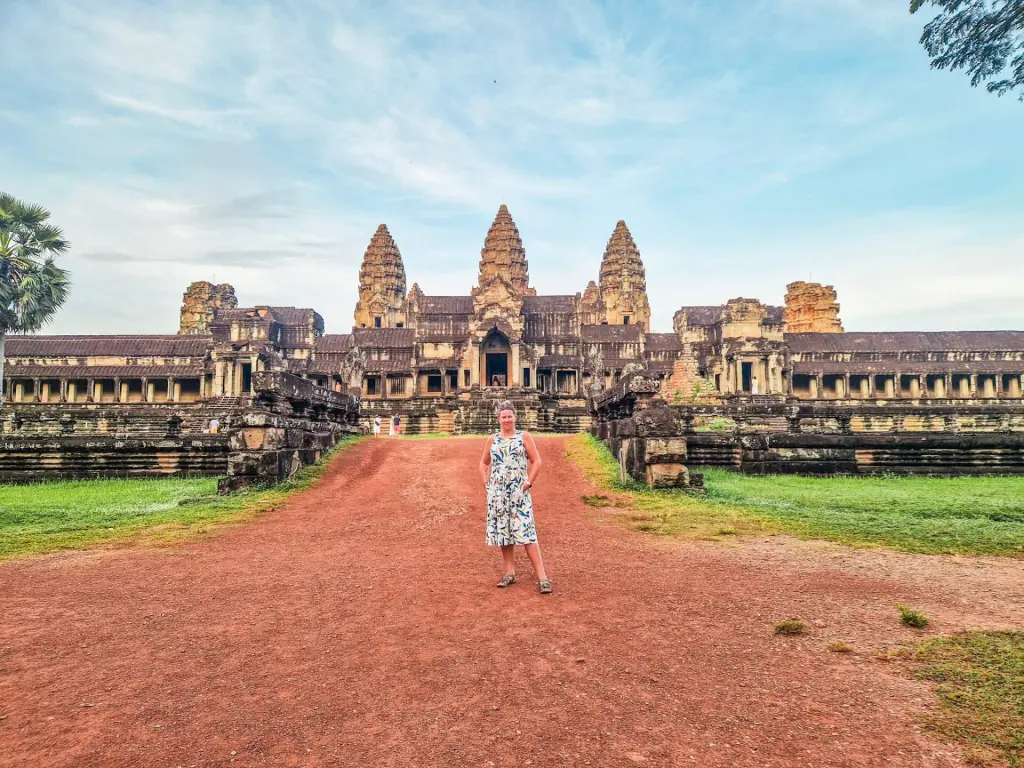 Em in front of Angkor Wat