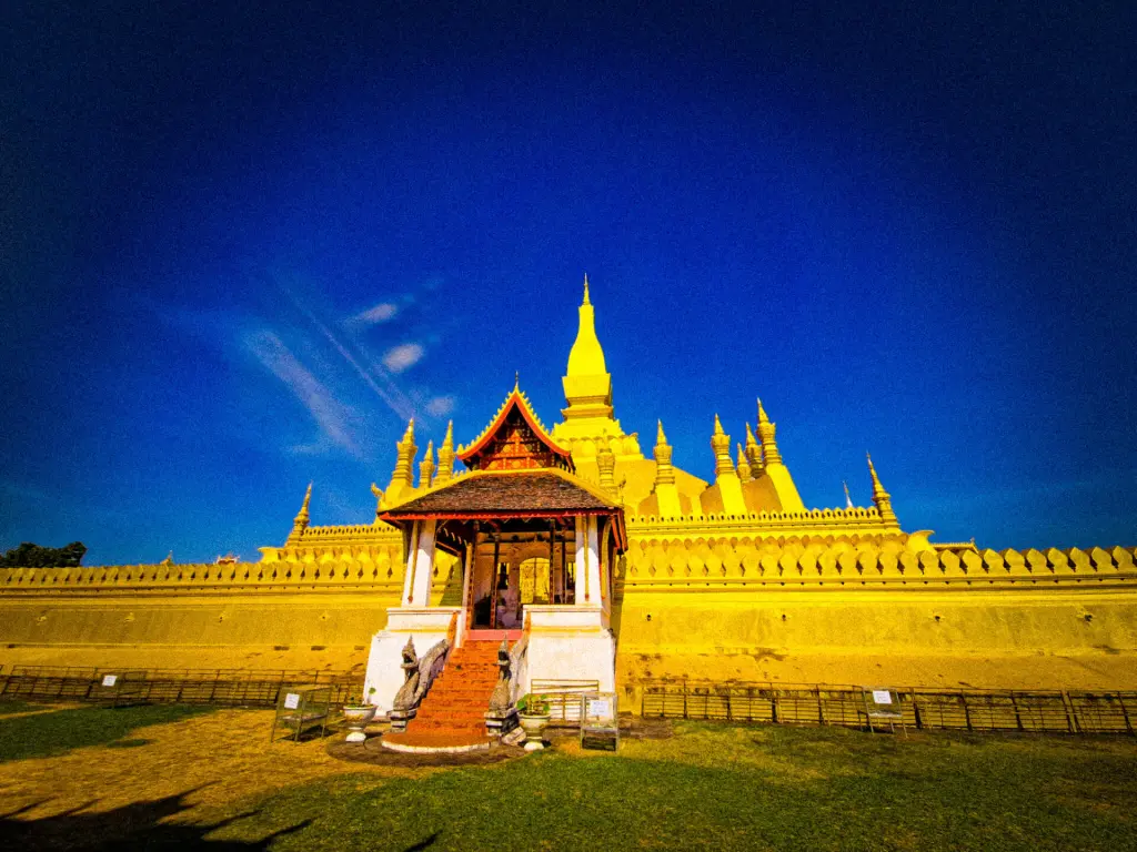 The golden Pha That Luang Temple in Vientiane