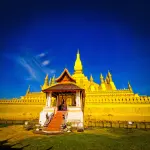 The golden Pha That Luang Temple in Vientiane