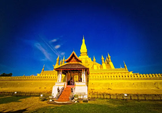 The golden Pha That Luang Temple in Vientiane