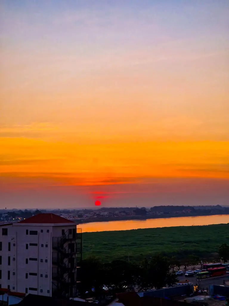 Sunset over Vientiane