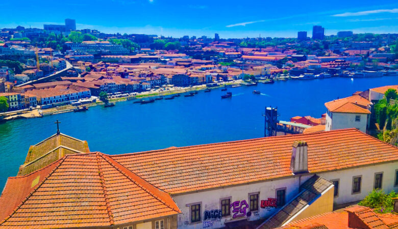 view of porto skyline