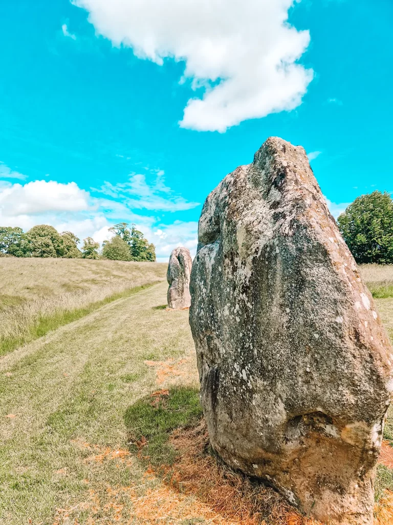 Large stone in field, part of wider stone circle at Avebury
