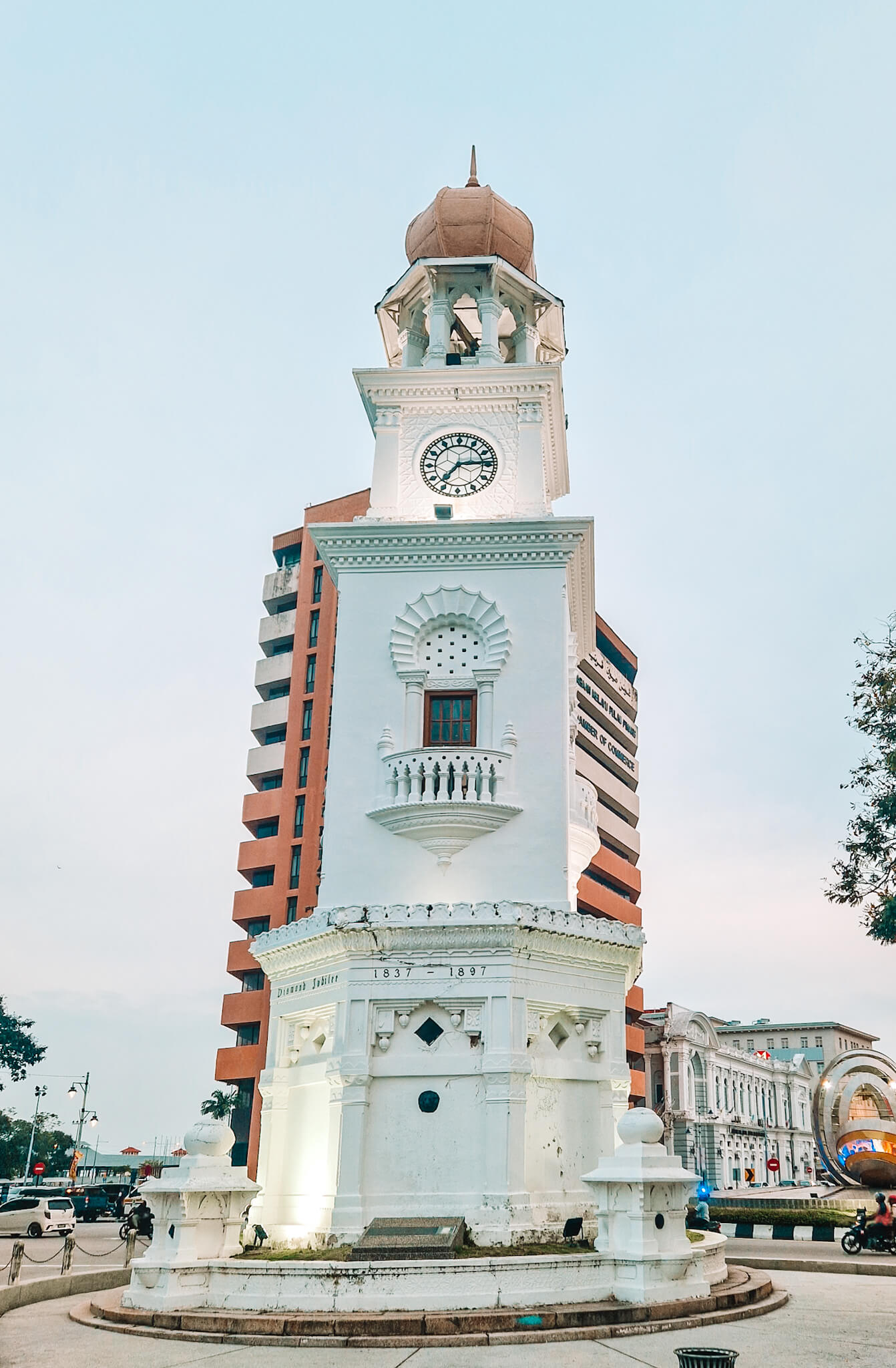 white clock tower